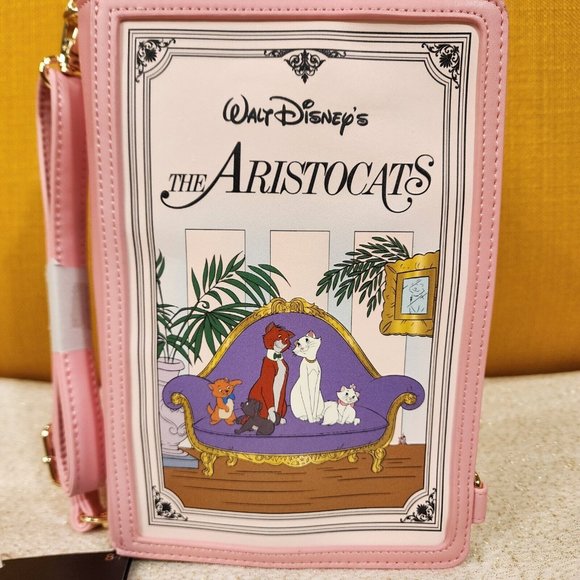 Loungefly Disney The Aristocats Classic Story Book Convertible Mini Backpack NEW - Picture 2 of 13